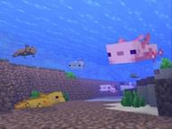 Axolotls can do it on their own (Image via Mojang Studios)